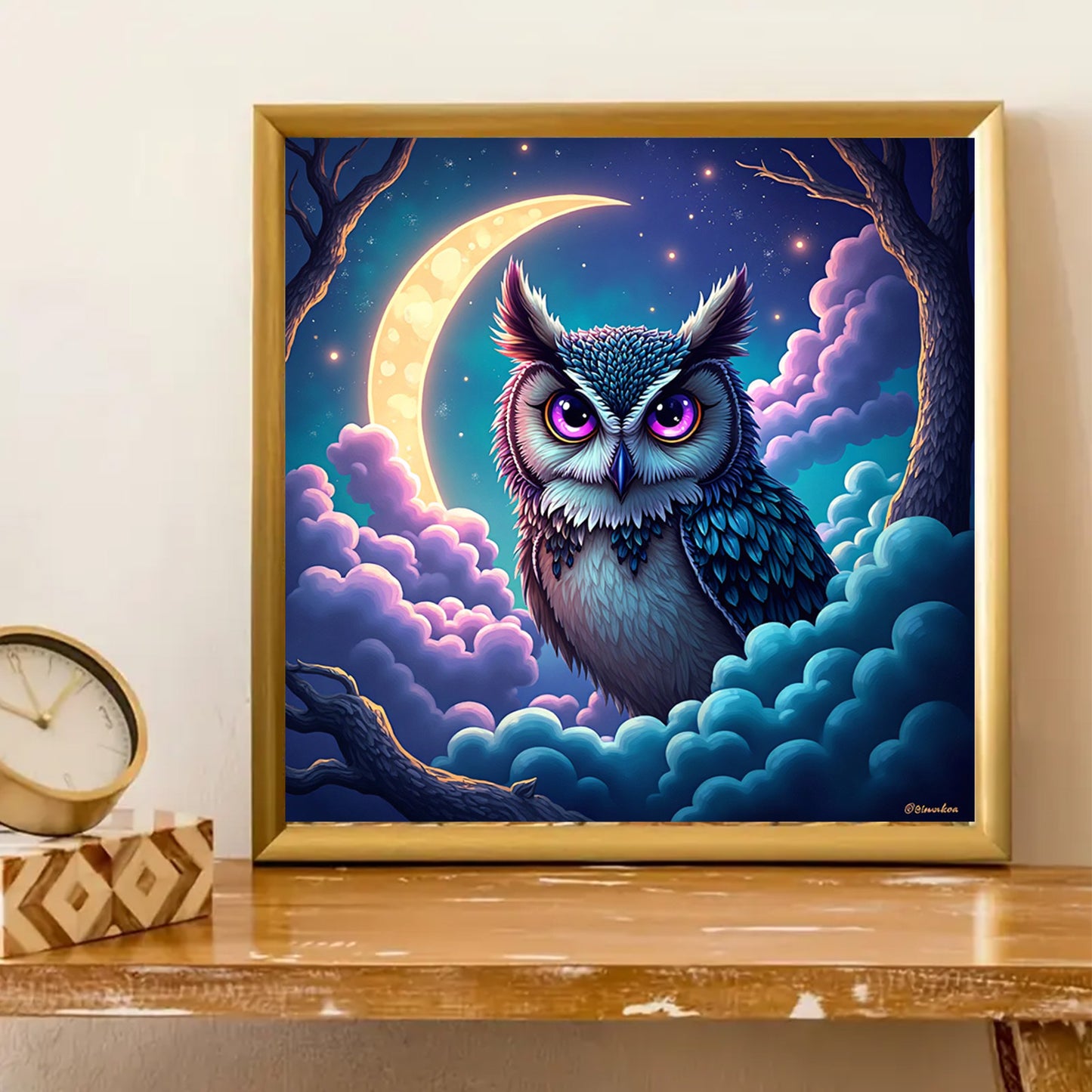 Moonlit Guardian: Diamond Painting