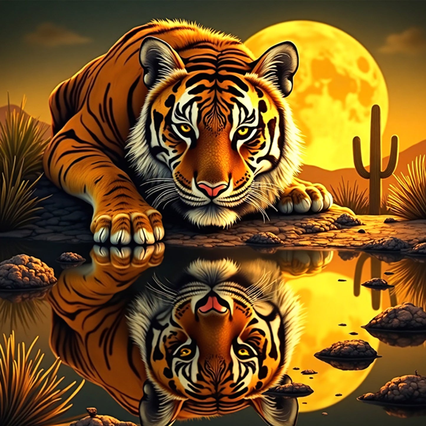 Golden Reflection Art