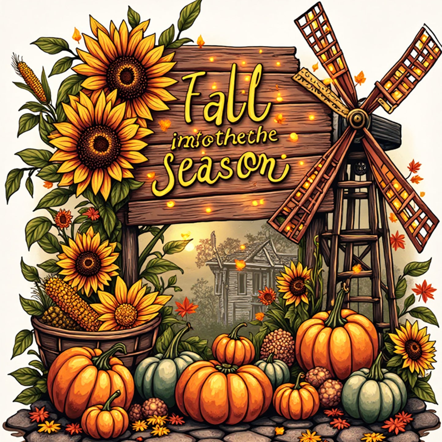 Autumn Harvest Scene